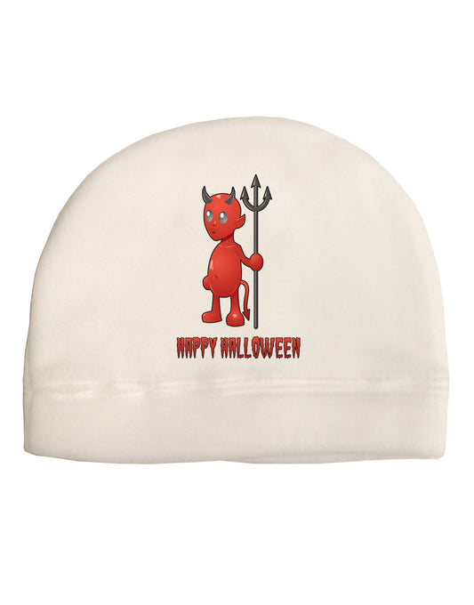 Cute Devil - Happy Halloween Design Adult Fleece Beanie Cap Hat-Beanie-TooLoud-White-One-Size-Fits-Most-Davson Sales