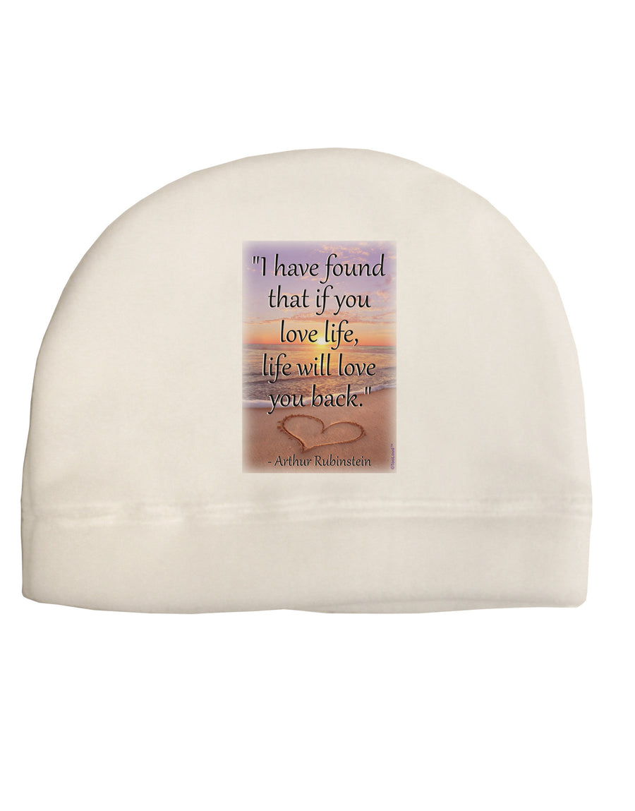 Life Will Love You Back Adult Fleece Beanie Cap Hat by TooLoud-Beanie-TooLoud-White-One-Size-Fits-Most-Davson Sales