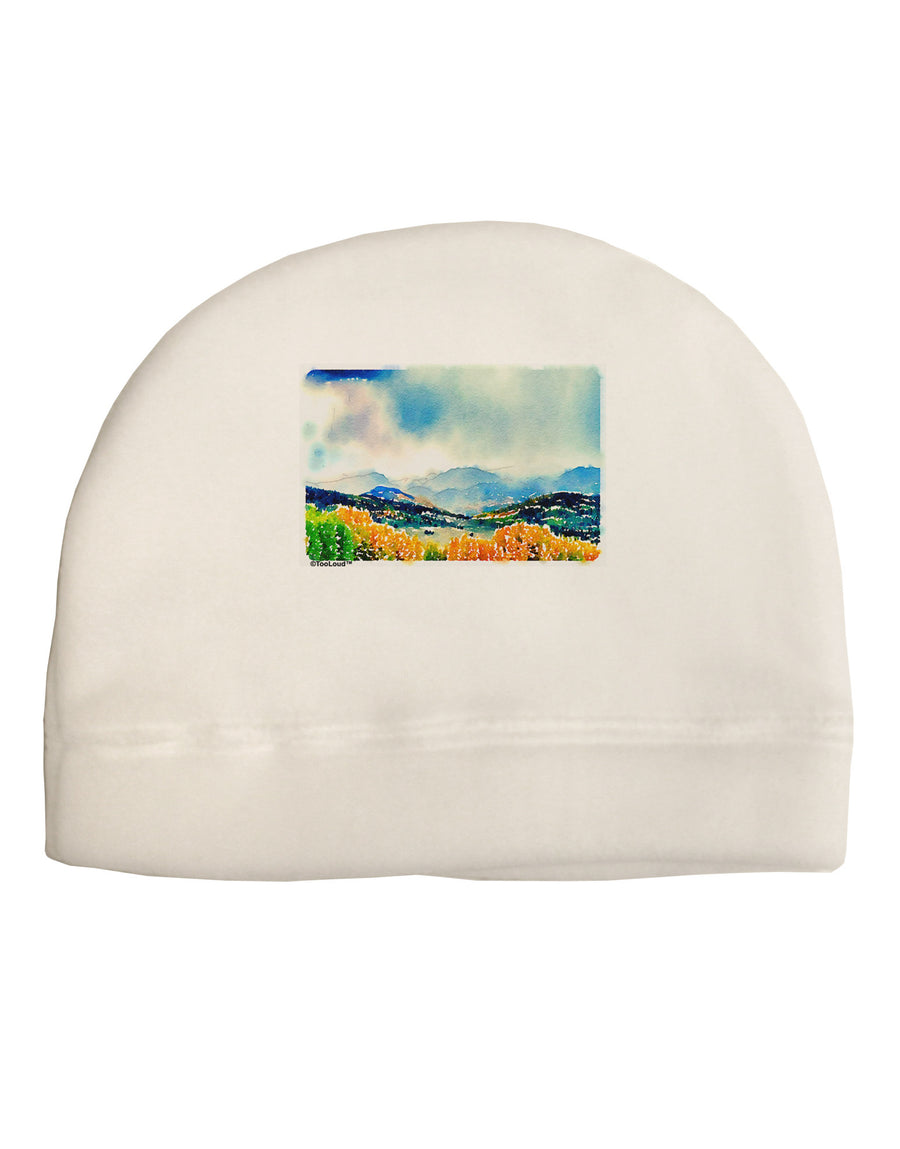 Colorado Mountain Scene Child Fleece Beanie Cap Hat-Beanie-TooLoud-White-One-Size-Fits-Most-Davson Sales