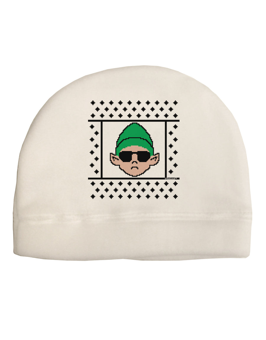 Cool Elf Christmas Sweater Adult Fleece Beanie Cap Hat-Beanie-TooLoud-White-One-Size-Fits-Most-Davson Sales