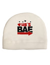 He's BAE - Right Arrow Adult Fleece Beanie Cap Hat-Beanie-TooLoud-White-One-Size-Fits-Most-Davson Sales