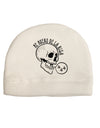 Me Muero De La Risa Skull Adult Fleece Beanie Cap Hat-Beanie-TooLoud-White-One-Size-Fits-Most-Davson Sales