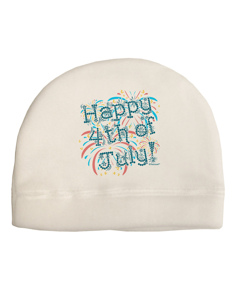 Happy 4th of July - Fireworks Design Child Fleece Beanie Cap Hat-Beanie-TooLoud-White-One-Size-Fits-Most-Davson Sales