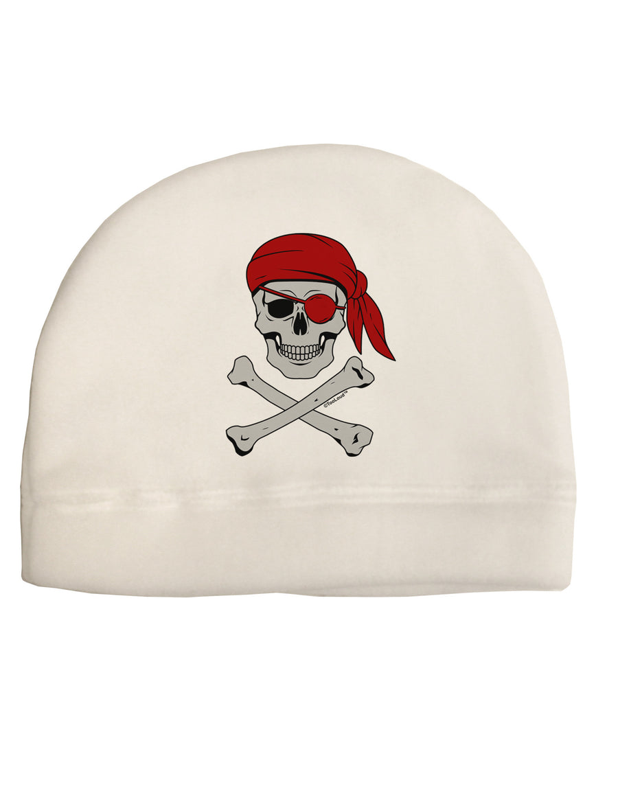 Pirate Skull Adult Fleece Beanie Cap Hat-Beanie-TooLoud-White-One-Size-Fits-Most-Davson Sales