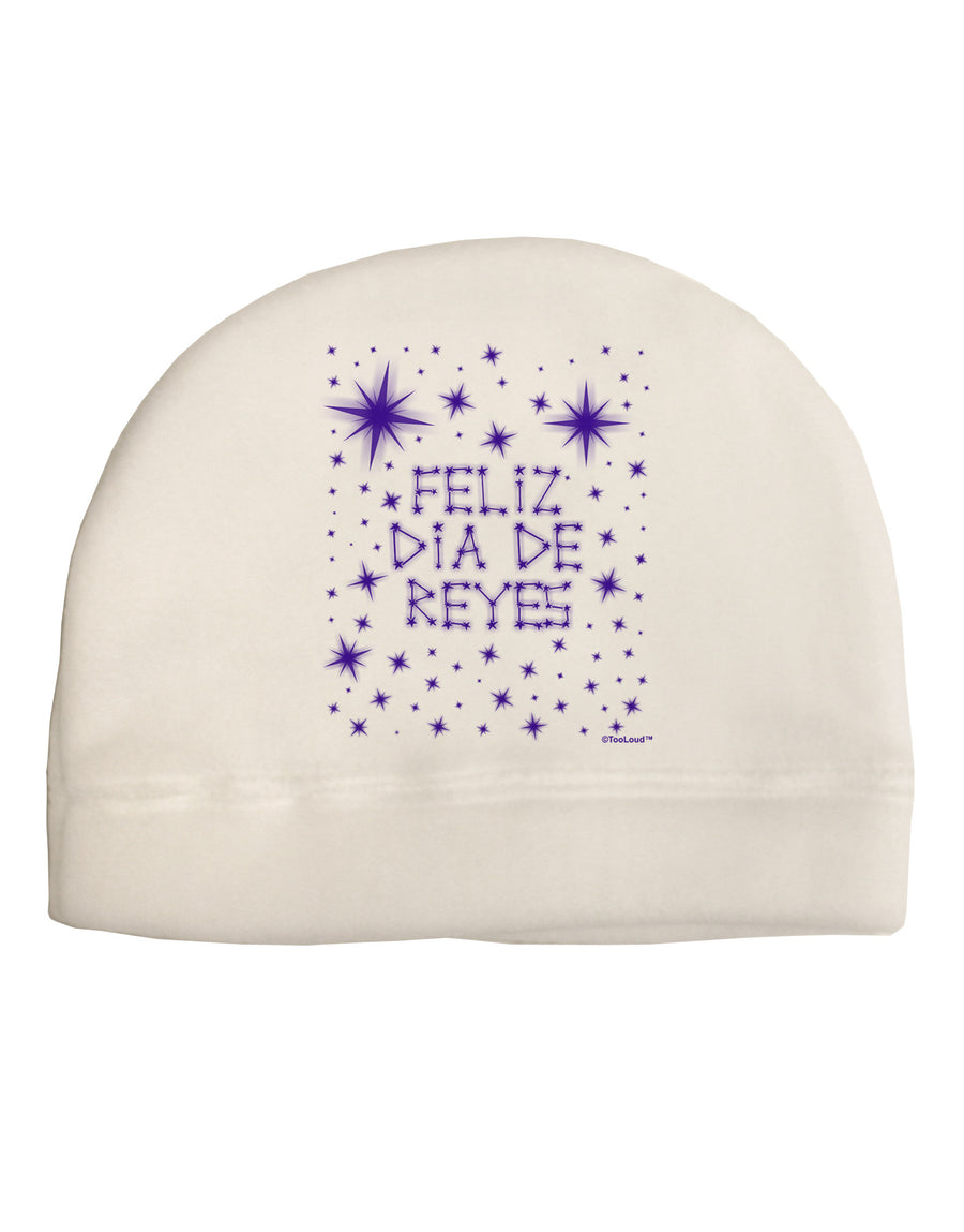 Feliz Dia de Reyes - Estrellas Brillantes Adult Fleece Beanie Cap Hat by TooLoud-Beanie-TooLoud-White-One-Size-Fits-Most-Davson Sales