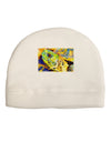 Menacing Turtle Watercolor Adult Fleece Beanie Cap Hat-Beanie-TooLoud-White-One-Size-Fits-Most-Davson Sales