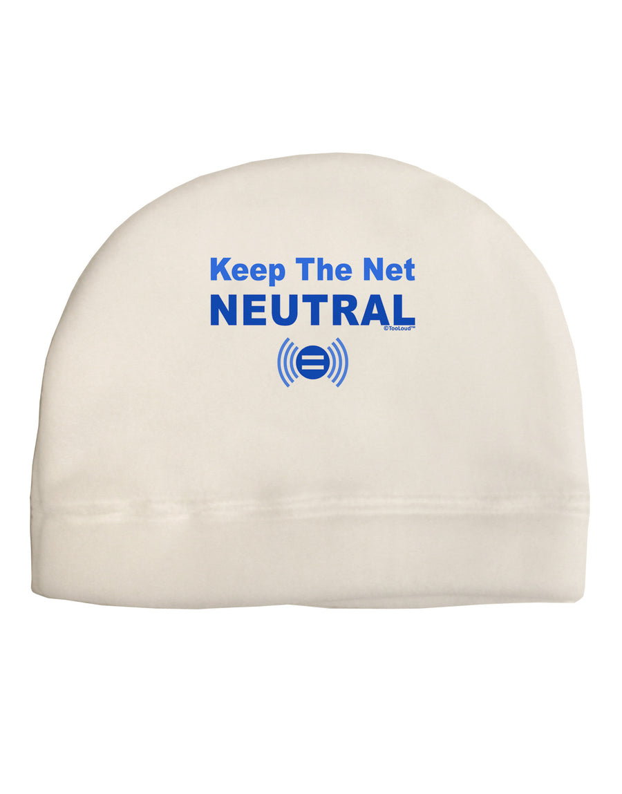 Keep the Net Neutral Adult Fleece Beanie Cap Hat-Beanie-TooLoud-White-One-Size-Fits-Most-Davson Sales