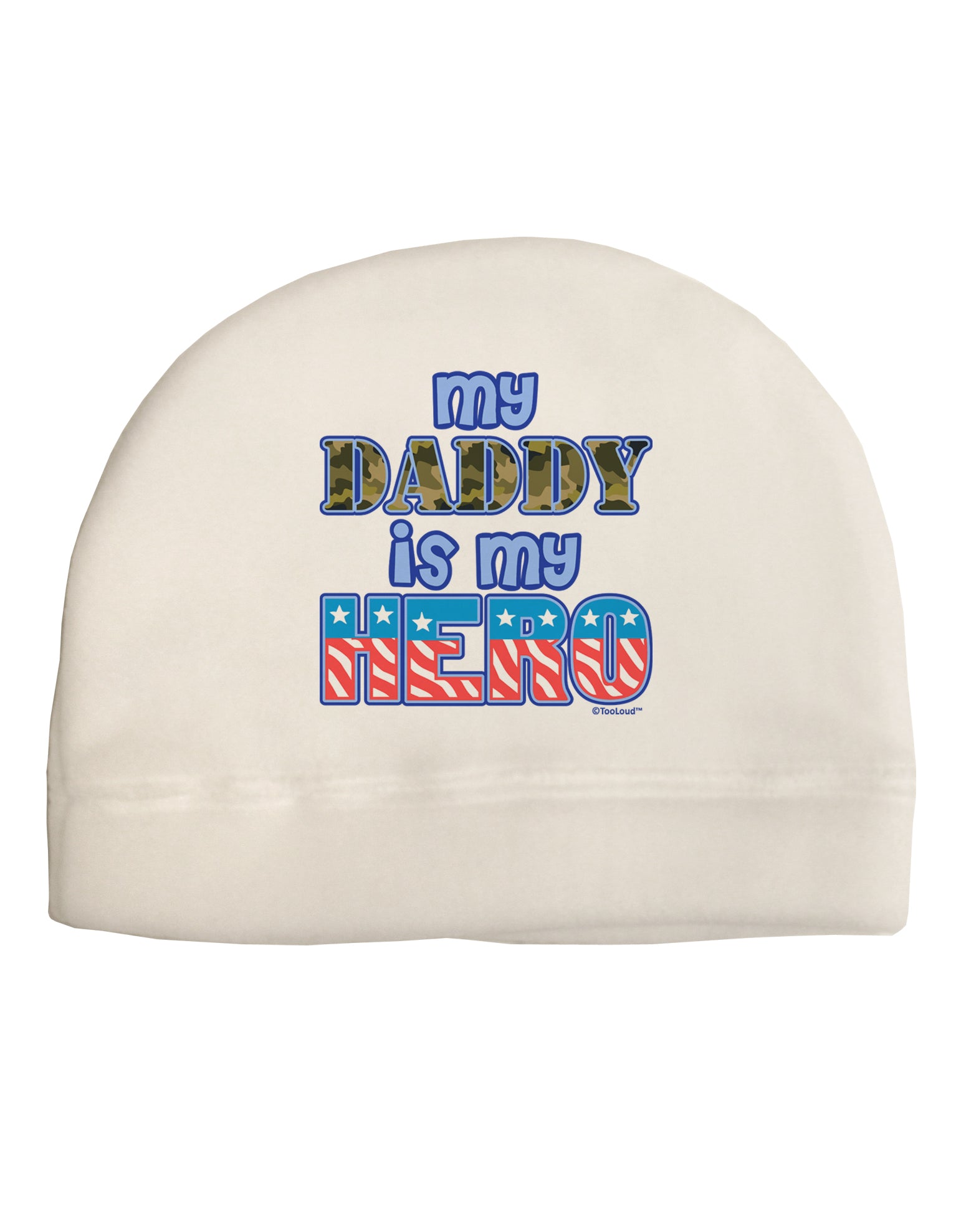 My Daddy is My Hero - Armed Forces - Blue Adult Fleece Beanie Cap Hat by TooLoud-Beanie-TooLoud-White-One-Size-Fits-Most-Davson Sales