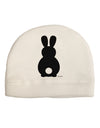 Cute Bunny Silhouette with Tail Adult Fleece Beanie Cap Hat by TooLoud-Beanie-TooLoud-White-One-Size-Fits-Most-Davson Sales