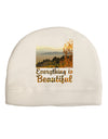 Everything is Beautiful - Sunrise Adult Fleece Beanie Cap Hat by-Beanie-TooLoud-White-One-Size-Fits-Most-Davson Sales