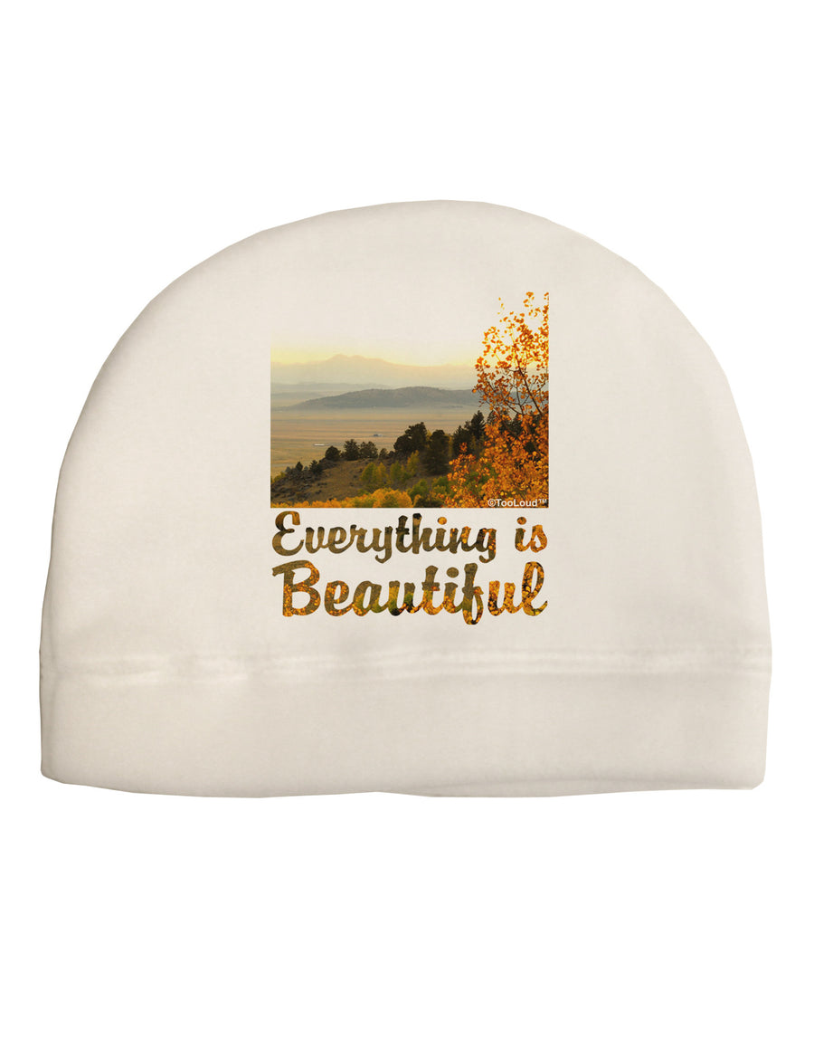 Everything is Beautiful - Sunrise Adult Fleece Beanie Cap Hat by-Beanie-TooLoud-White-One-Size-Fits-Most-Davson Sales