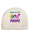 Hangin With My Peeps Adult Fleece Beanie Cap Hat-Beanie-TooLoud-White-One-Size-Fits-Most-Davson Sales