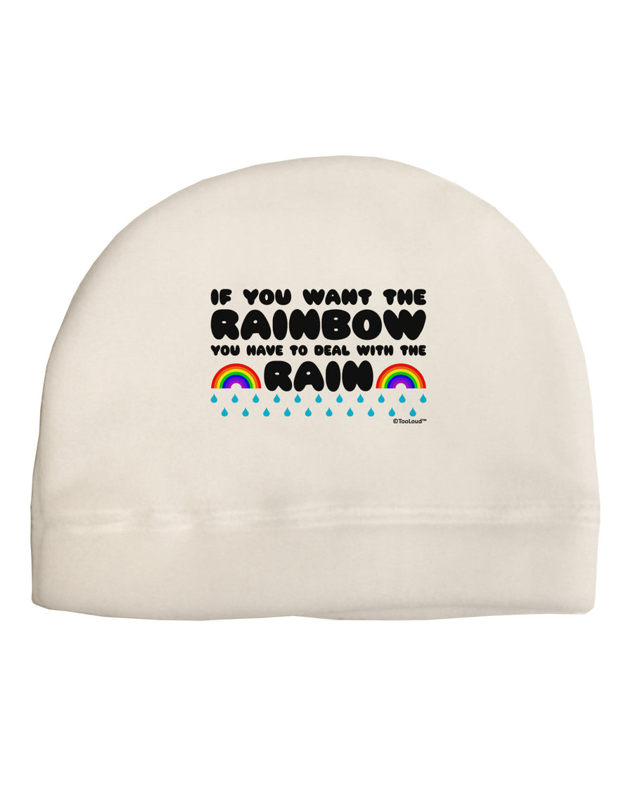 If You Want The Rainbow Quote Child Fleece Beanie Cap Hat by TooLoud-Beanie-TooLoud-White-One-Size-Fits-Most-Davson Sales