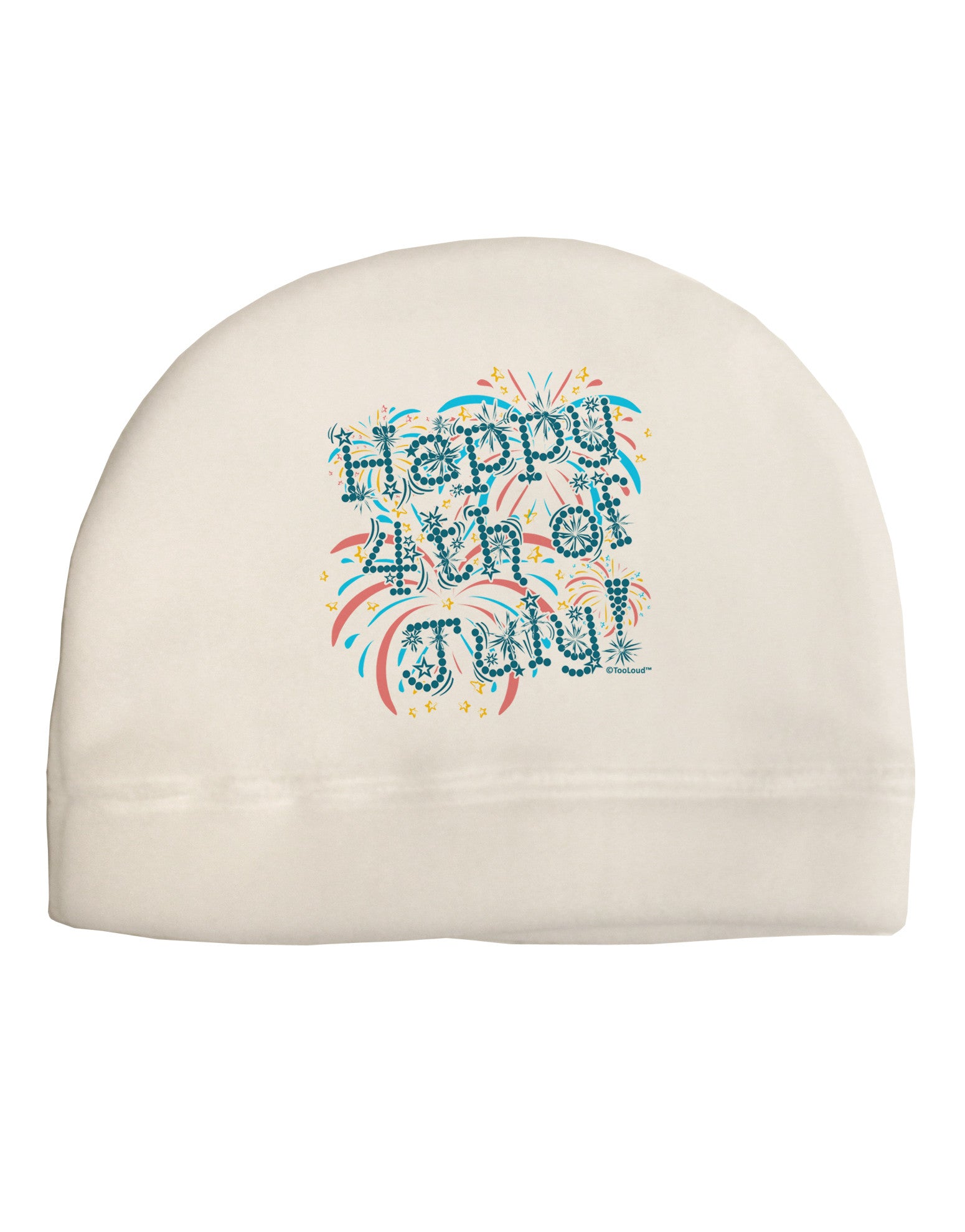 Happy 4th of July - Fireworks Design Adult Fleece Beanie Cap Hat-Beanie-TooLoud-White-One-Size-Fits-Most-Davson Sales