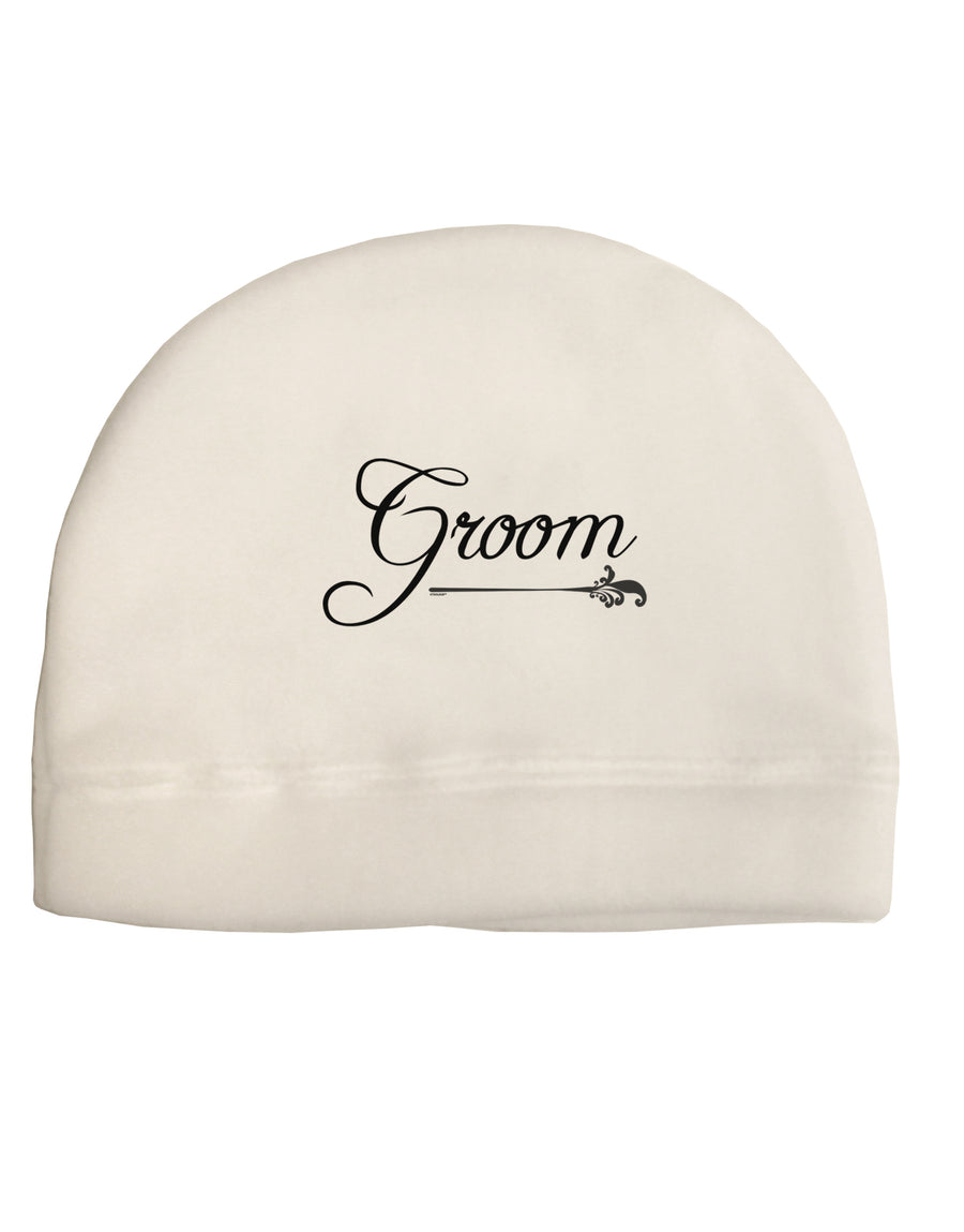 TooLoud Groom Adult Fleece Beanie Cap Hat-Beanie-TooLoud-White-One-Size-Fits-Most-Davson Sales