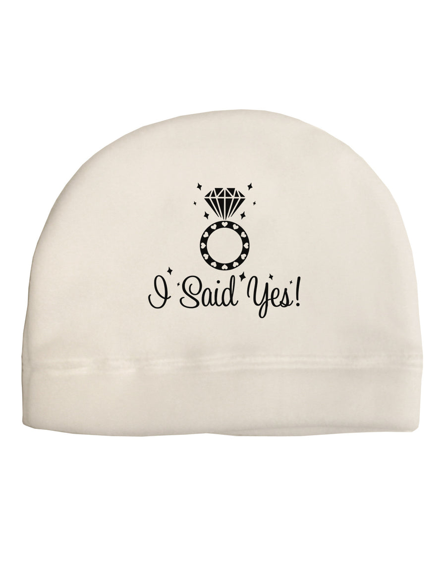 I Said Yes - Diamond Ring Child Fleece Beanie Cap Hat-Beanie-TooLoud-White-One-Size-Fits-Most-Davson Sales