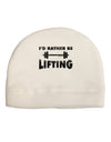 I'd Rather Be Lifting Adult Fleece Beanie Cap Hat-Beanie-TooLoud-White-One-Size-Fits-Most-Davson Sales