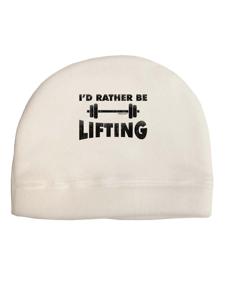 I'd Rather Be Lifting Adult Fleece Beanie Cap Hat-Beanie-TooLoud-White-One-Size-Fits-Most-Davson Sales