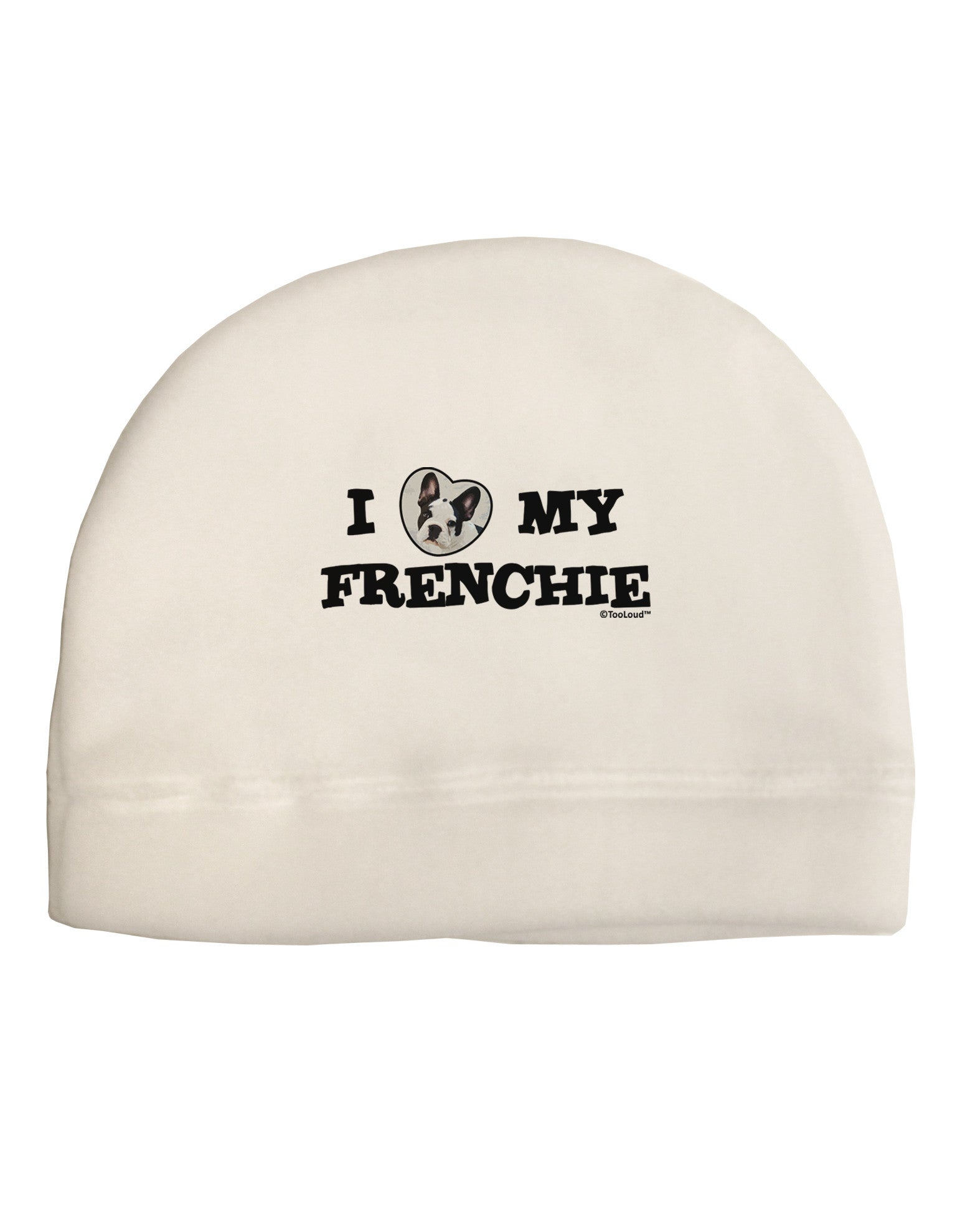 I Heart My Frenchie Adult Fleece Beanie Cap Hat by TooLoud-Beanie-TooLoud-White-One-Size-Fits-Most-Davson Sales