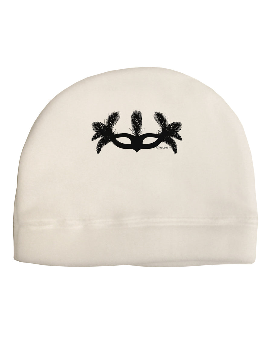 Masquerade Mask Silhouette Child Fleece Beanie Cap Hat by TooLoud-Beanie-TooLoud-White-One-Size-Fits-Most-Davson Sales