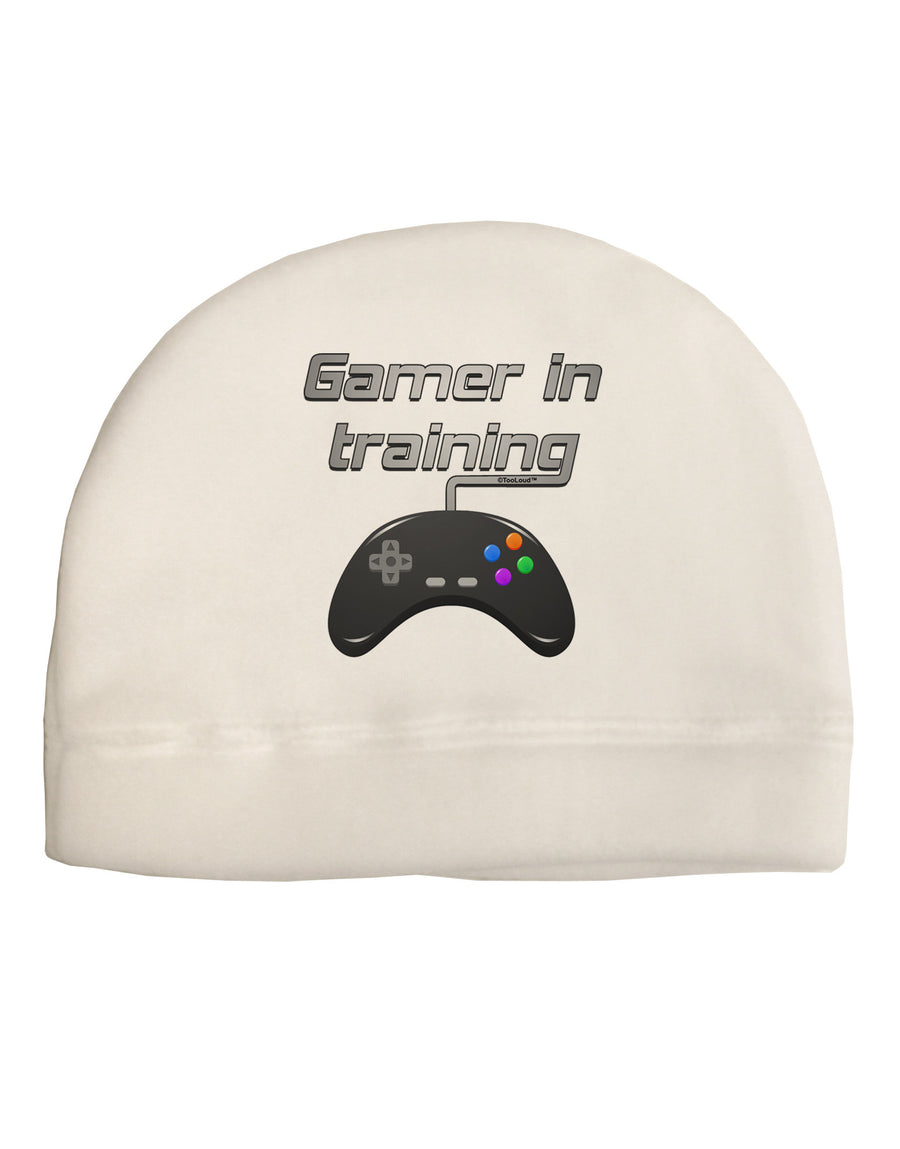 Gamer In Training Color Child Fleece Beanie Cap Hat-Beanie-TooLoud-White-One-Size-Fits-Most-Davson Sales