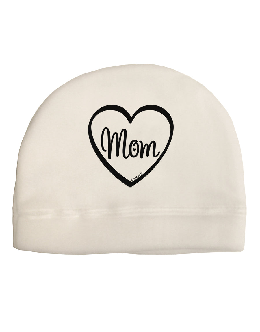 Mom Heart Design Child Fleece Beanie Cap Hat by TooLoud-Beanie-TooLoud-White-One-Size-Fits-Most-Davson Sales