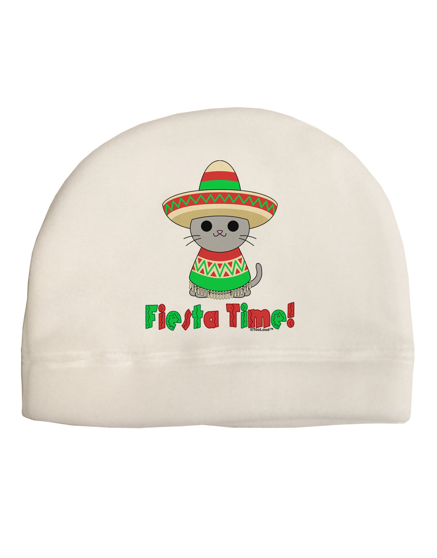 Fiesta Time - Cute Sombrero Cat Child Fleece Beanie Cap Hat by TooLoud-Beanie-TooLoud-White-One-Size-Fits-Most-Davson Sales