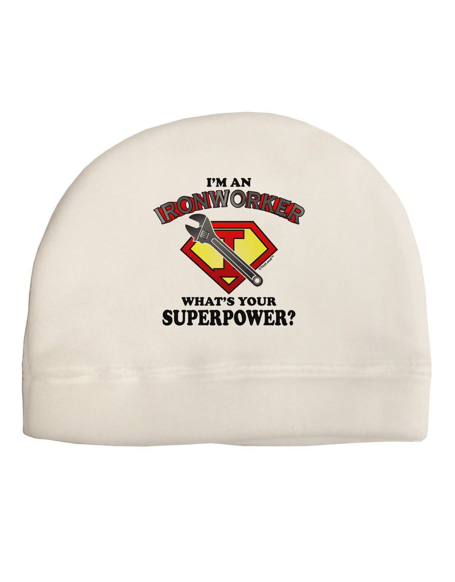 Ironworker - Superpower Adult Fleece Beanie Cap Hat-Beanie-TooLoud-White-One-Size-Fits-Most-Davson Sales