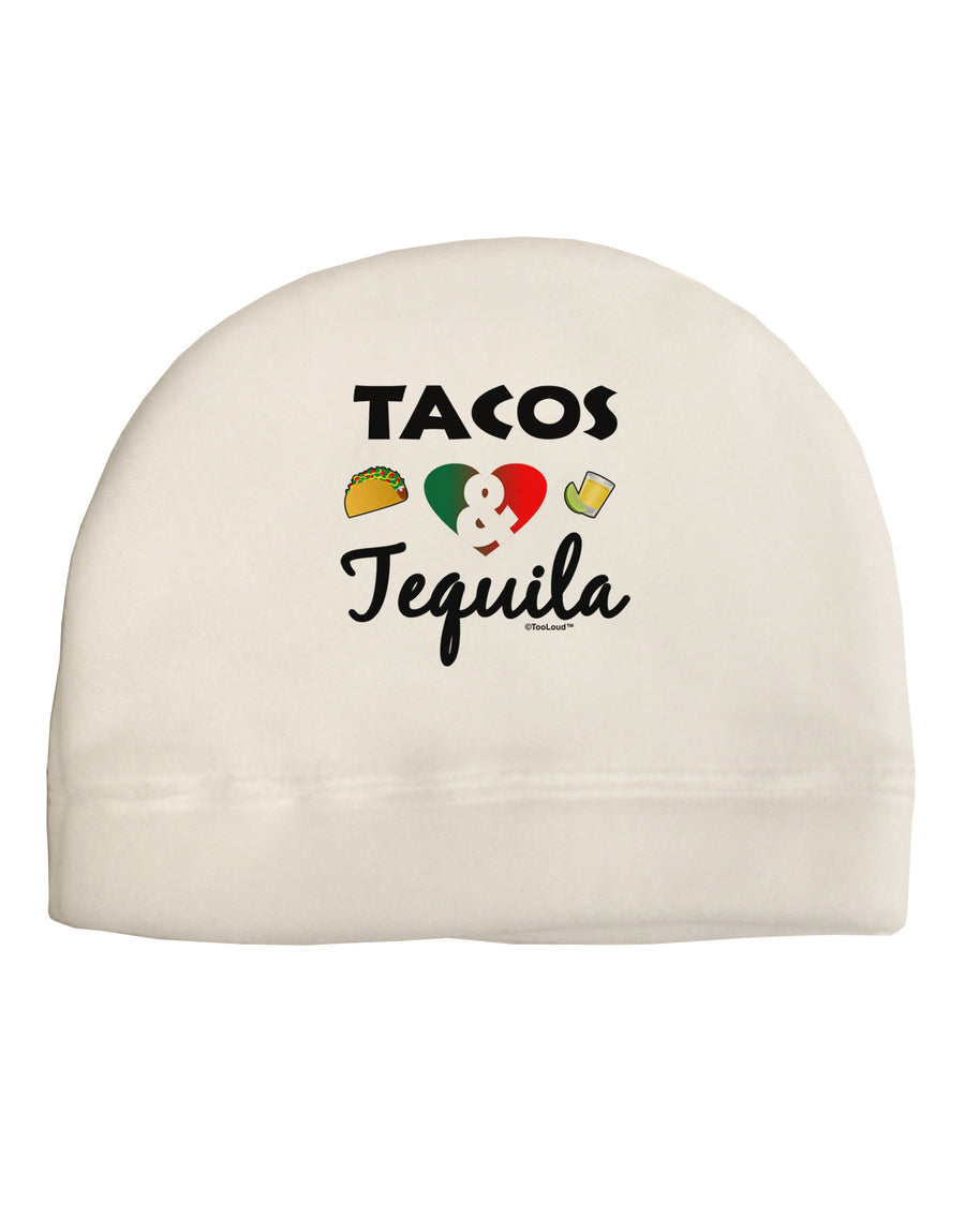 Tacos & Tequila Adult Fleece Beanie Cap Hat-Beanie-TooLoud-White-One-Size-Fits-Most-Davson Sales