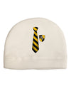 TooLoud Wizard Tie Yellow and Black Adult Fleece Beanie Cap Hat-Beanie-TooLoud-White-One-Size-Fits-Most-Davson Sales