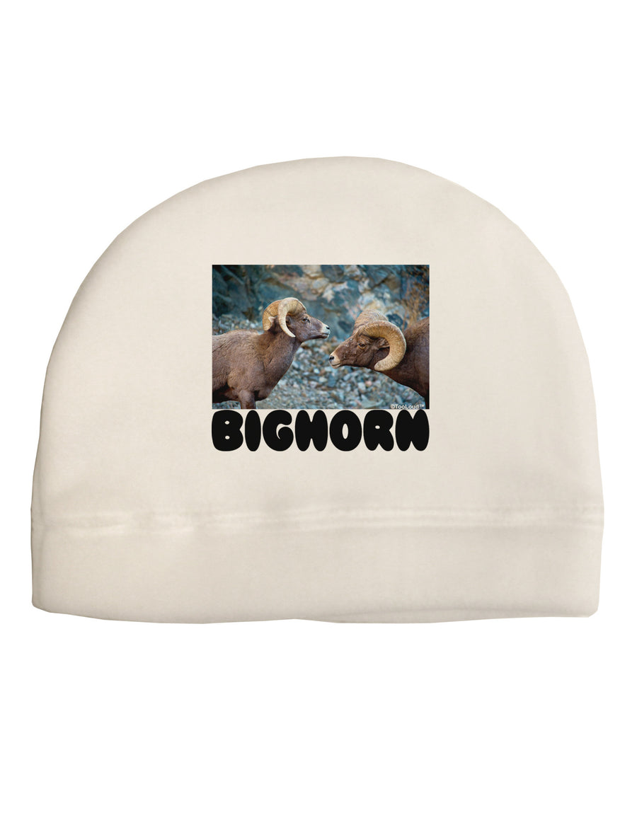 Two Bighorn Rams Text Adult Fleece Beanie Cap Hat-Beanie-TooLoud-White-One-Size-Fits-Most-Davson Sales