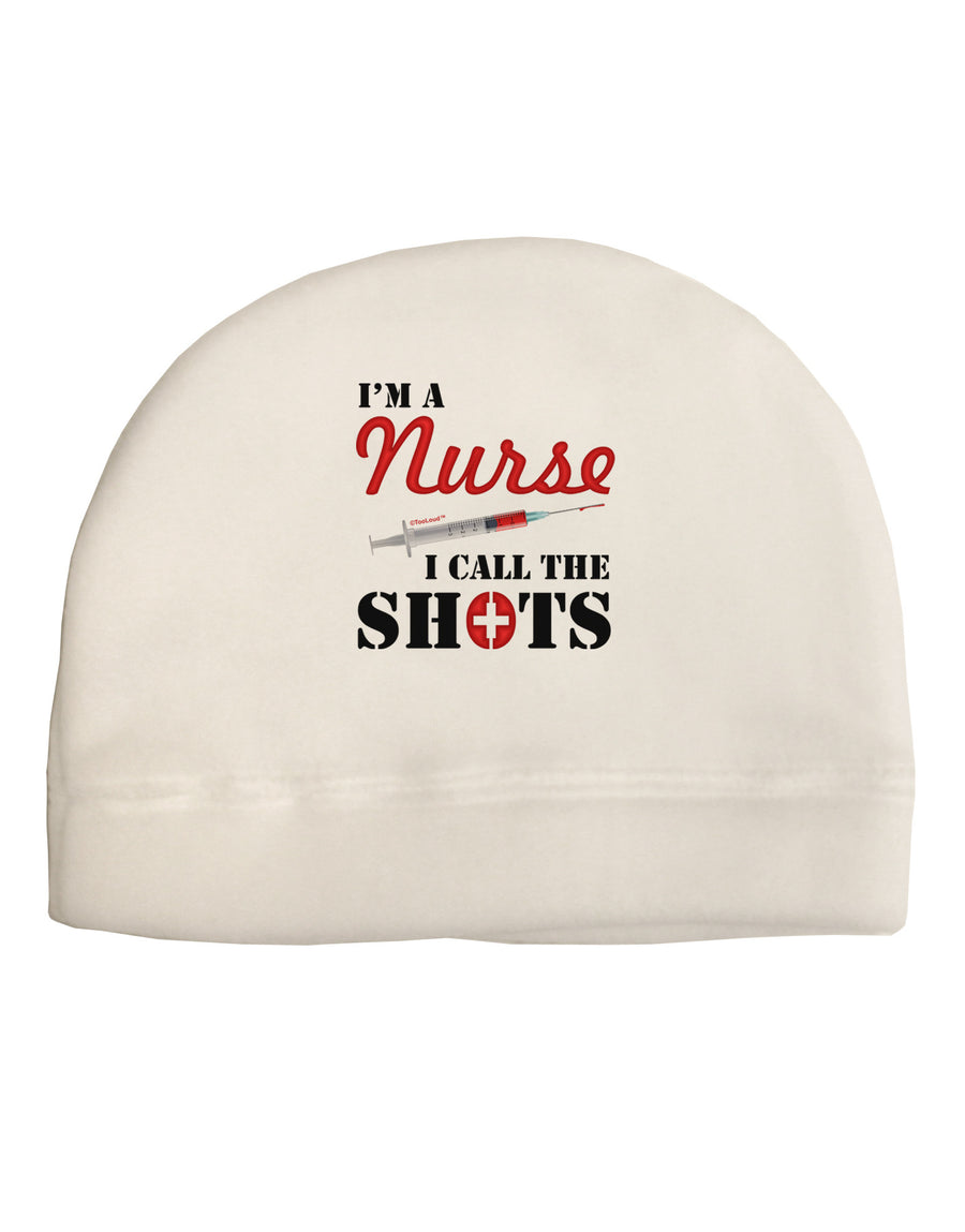 Nurse - Call The Shots Adult Fleece Beanie Cap Hat-Beanie-TooLoud-White-One-Size-Fits-Most-Davson Sales