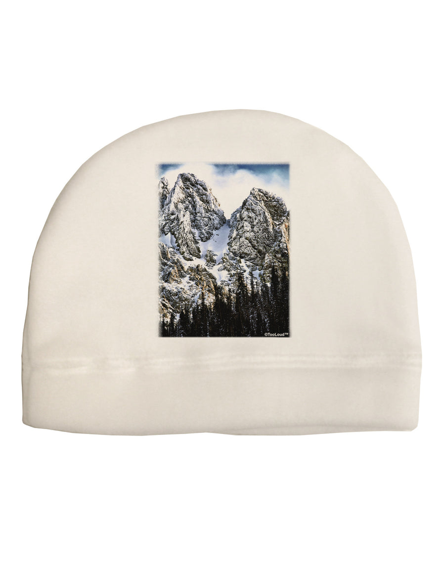 Mountain Landscape 2 Adult Fleece Beanie Cap Hat-Beanie-TooLoud-White-One-Size-Fits-Most-Davson Sales