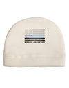 Honor Respect Blue Line Child Fleece Beanie Cap Hat-Beanie-TooLoud-White-One-Size-Fits-Most-Davson Sales