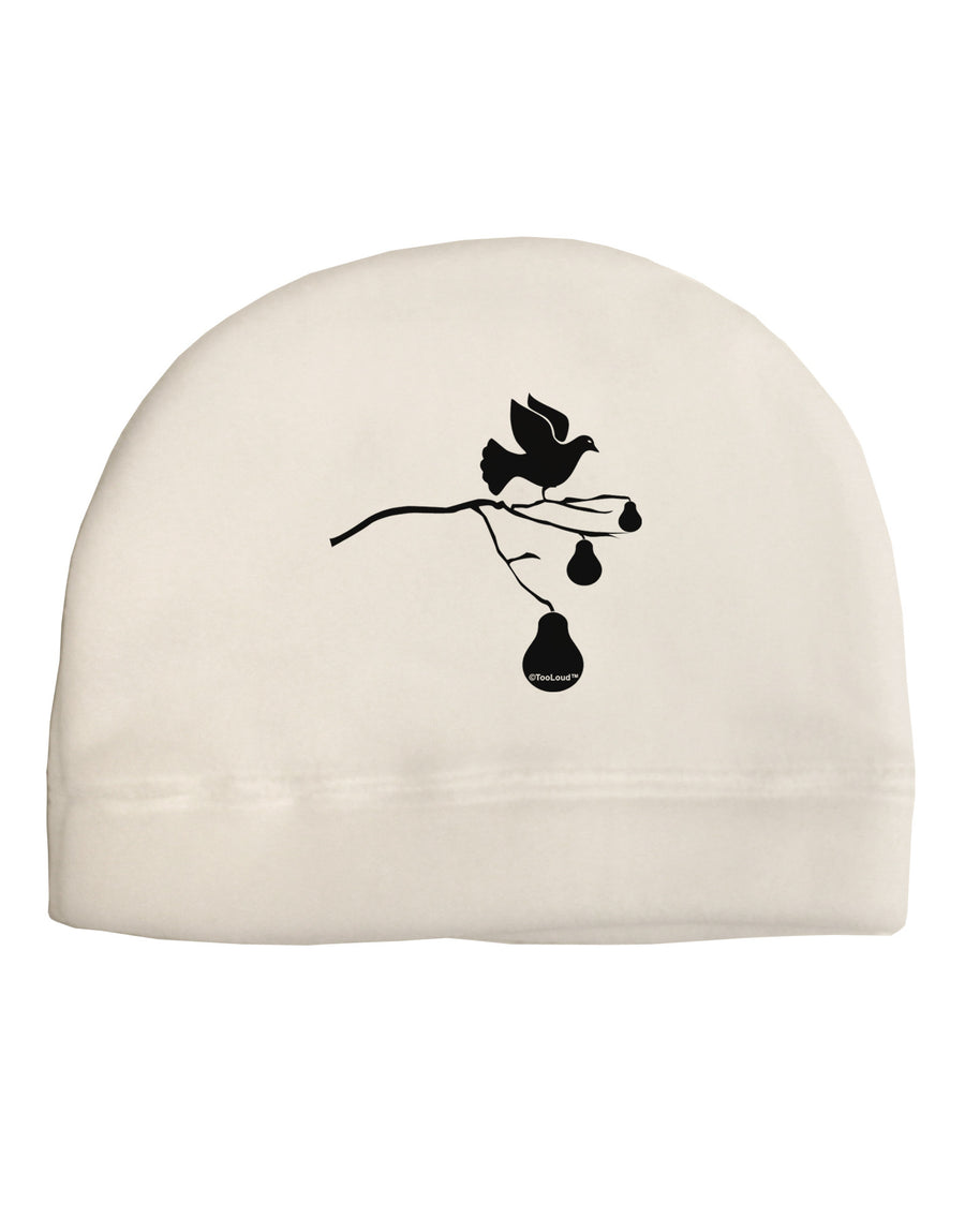 Partridge In A Pear Tree Child Fleece Beanie Cap Hat-Beanie-TooLoud-White-One-Size-Fits-Most-Davson Sales