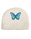 Big Blue Butterfly Adult Fleece Beanie Cap Hat-Beanie-TooLoud-White-One-Size-Fits-Most-Davson Sales