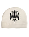 Black Skeleton Ribcage Halloween Child Fleece Beanie Cap Hat-Beanie-TooLoud-White-One-Size-Fits-Most-Davson Sales