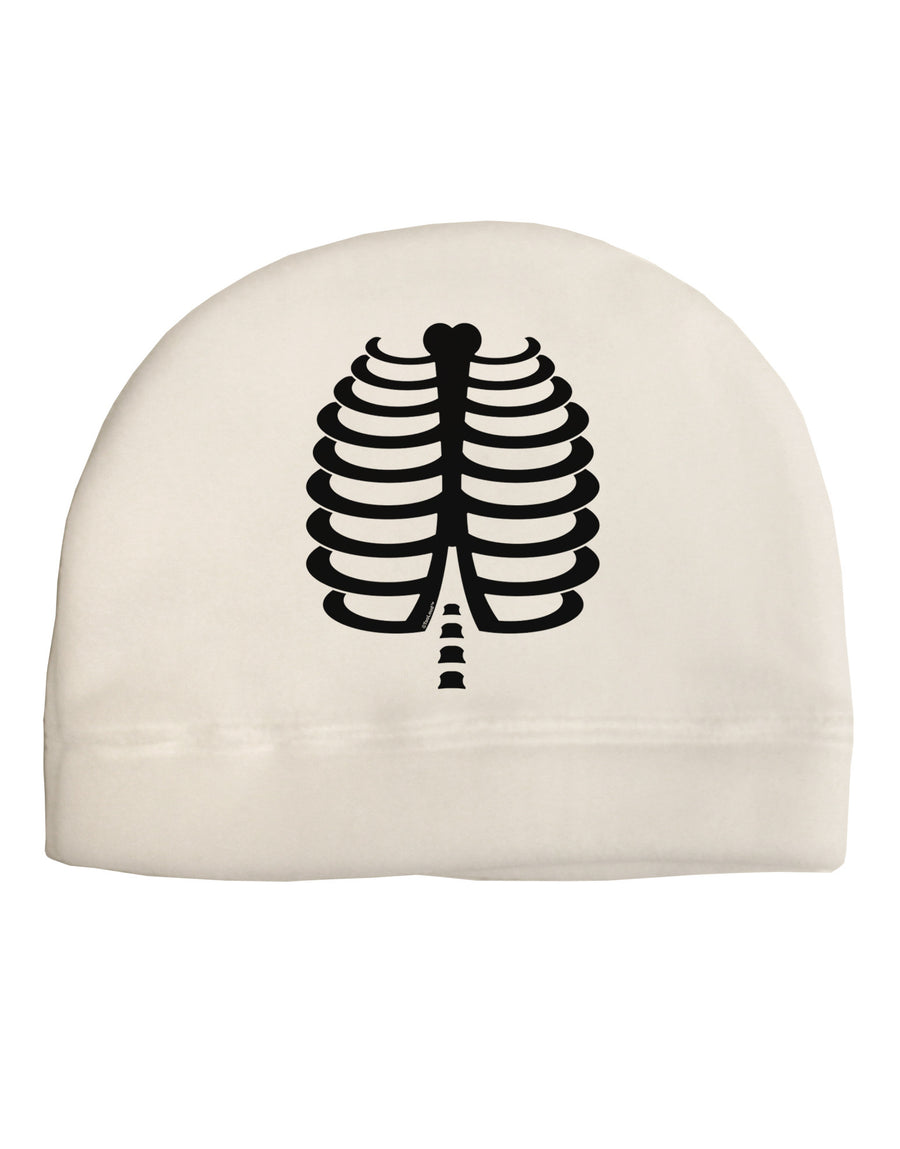 Black Skeleton Ribcage Halloween Child Fleece Beanie Cap Hat-Beanie-TooLoud-White-One-Size-Fits-Most-Davson Sales