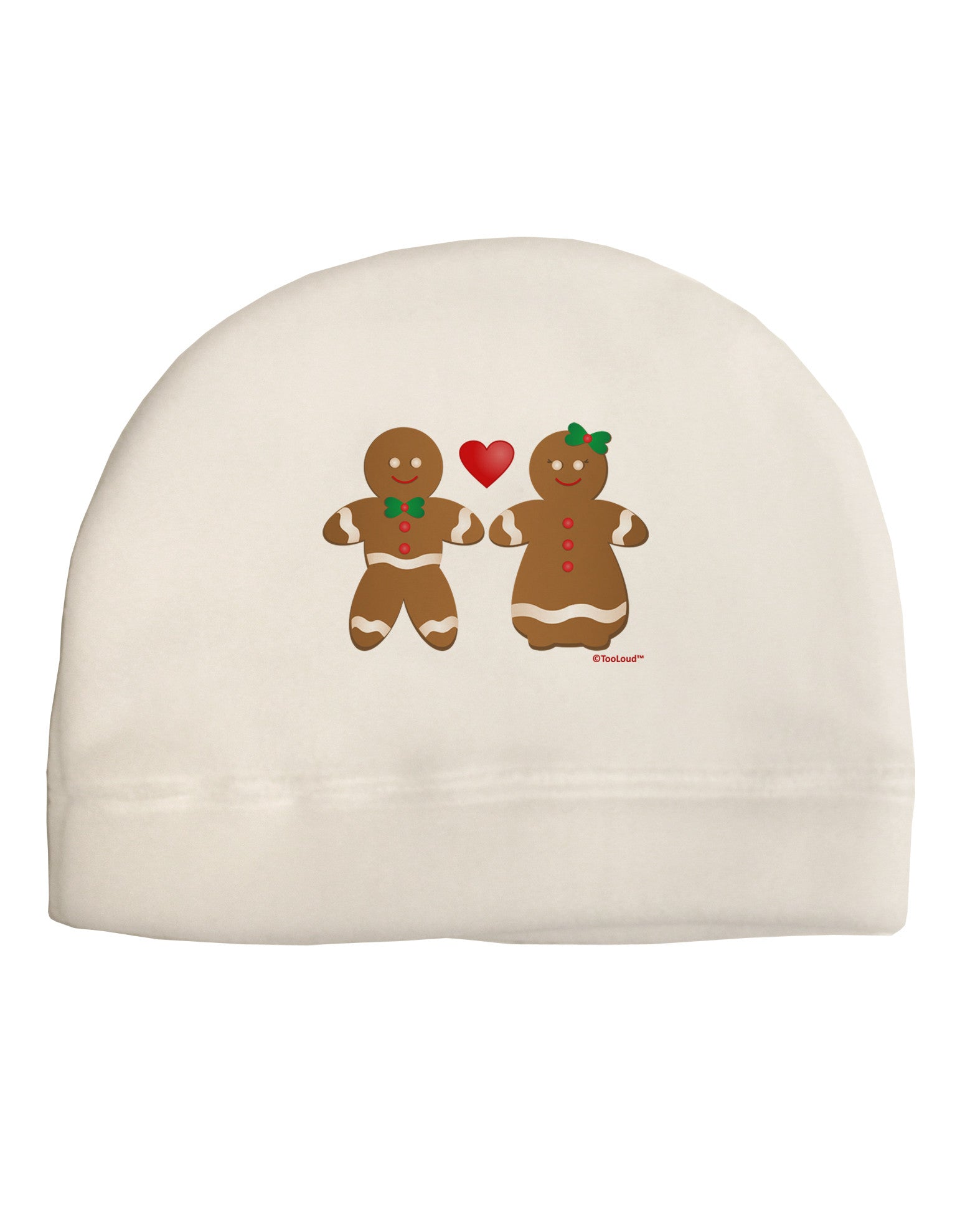 Gingerbread Man and Gingerbread Woman Couple Adult Fleece Beanie Cap Hat by TooLoud-Beanie-TooLoud-White-One-Size-Fits-Most-Davson Sales
