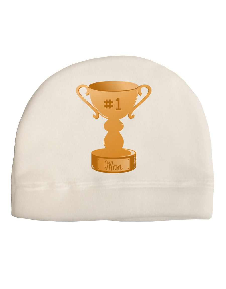 Number One Mom Trophy Child Fleece Beanie Cap Hat by TooLoud-Beanie-TooLoud-White-One-Size-Fits-Most-Davson Sales