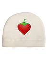 Chili Pepper Heart Adult Fleece Beanie Cap Hat-Beanie-TooLoud-White-One-Size-Fits-Most-Davson Sales