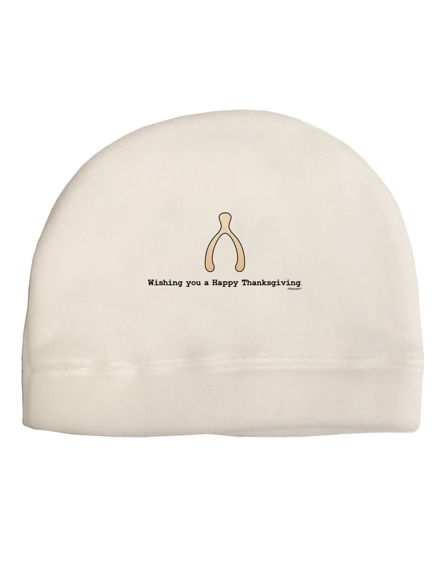 Wishing You a Happy Thanksgiving Wishbone Child Fleece Beanie Cap Hat-Beanie-TooLoud-White-One-Size-Fits-Most-Davson Sales
