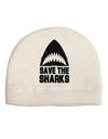 Save The Sharks Adult Fleece Beanie Cap Hat-Beanie-TooLoud-White-One-Size-Fits-Most-Davson Sales