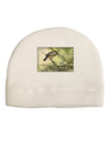 CO Chickadee with Text Adult Fleece Beanie Cap Hat-Beanie-TooLoud-White-One-Size-Fits-Most-Davson Sales