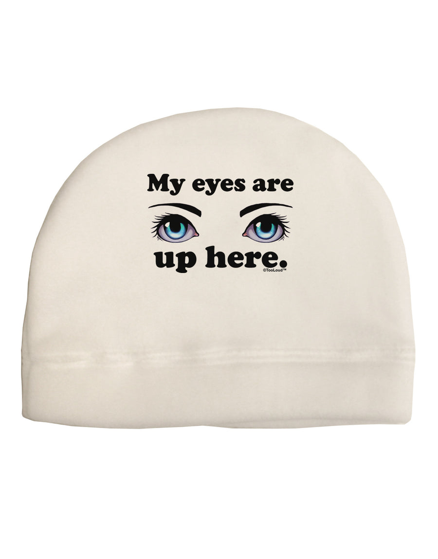 Eye Up Here Adult Fleece Beanie Cap Hat-Beanie-TooLoud-White-One-Size-Fits-Most-Davson Sales