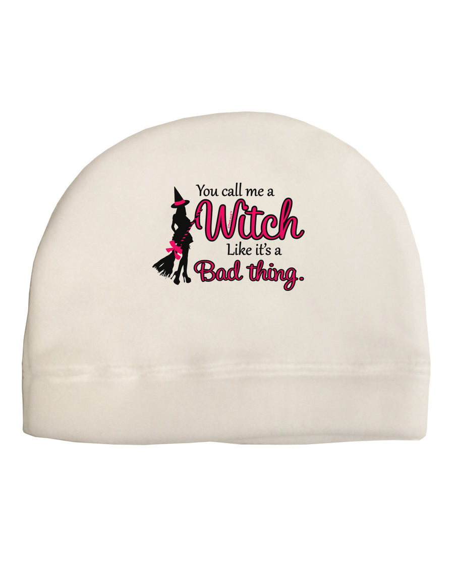 Witch - Bad Thing Adult Fleece Beanie Cap Hat-Beanie-TooLoud-White-One-Size-Fits-Most-Davson Sales