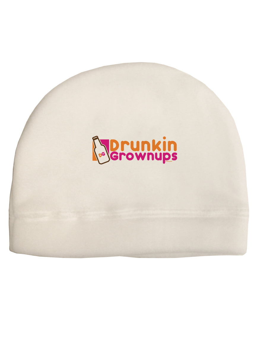 Drunken Grown ups Funny Drinking Adult Fleece Beanie Cap Hat by TooLoud-Beanie-TooLoud-White-One-Size-Fits-Most-Davson Sales