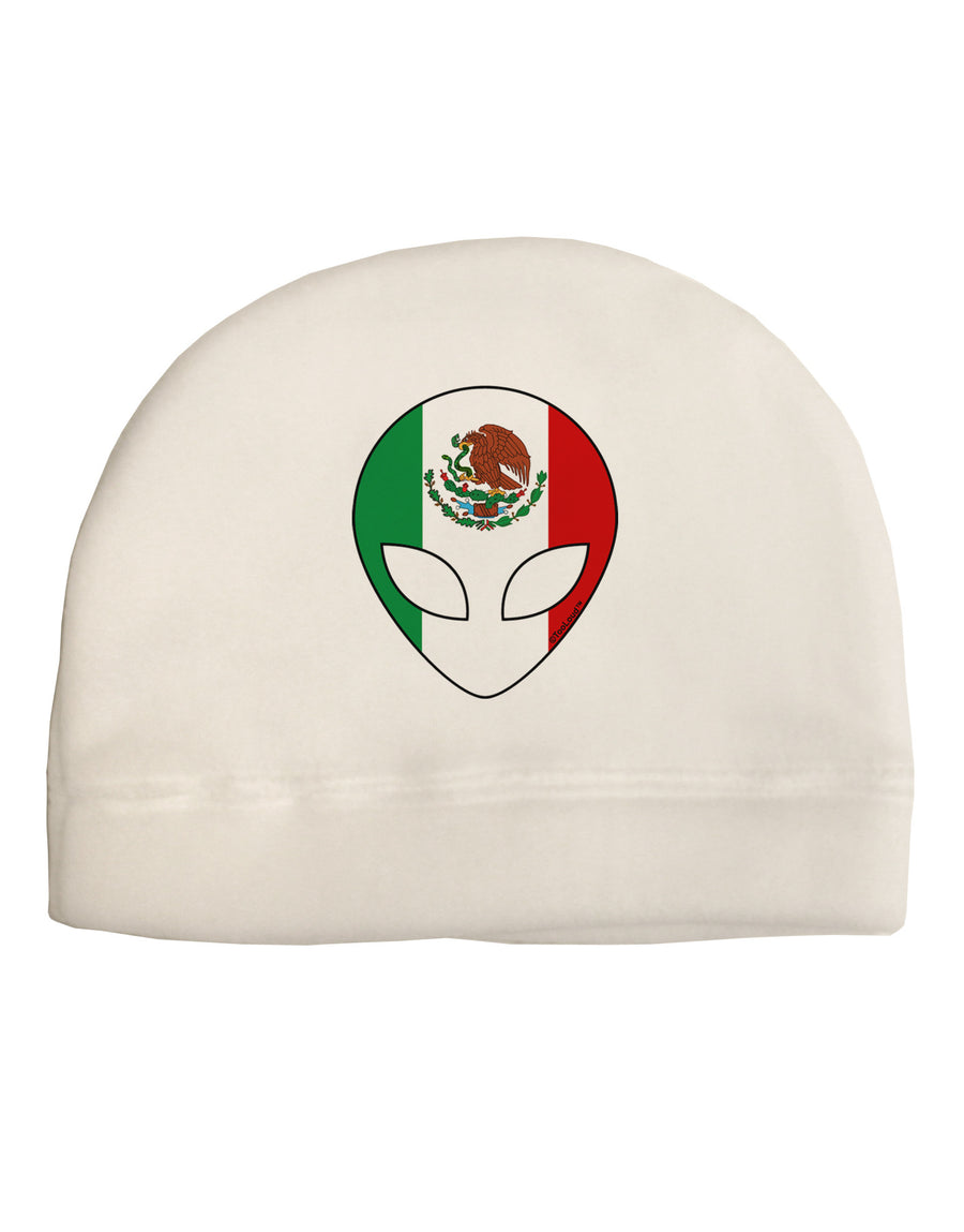 Mexican Flag Extraterrestrial Adult Fleece Beanie Cap Hat-Beanie-TooLoud-White-One-Size-Fits-Most-Davson Sales