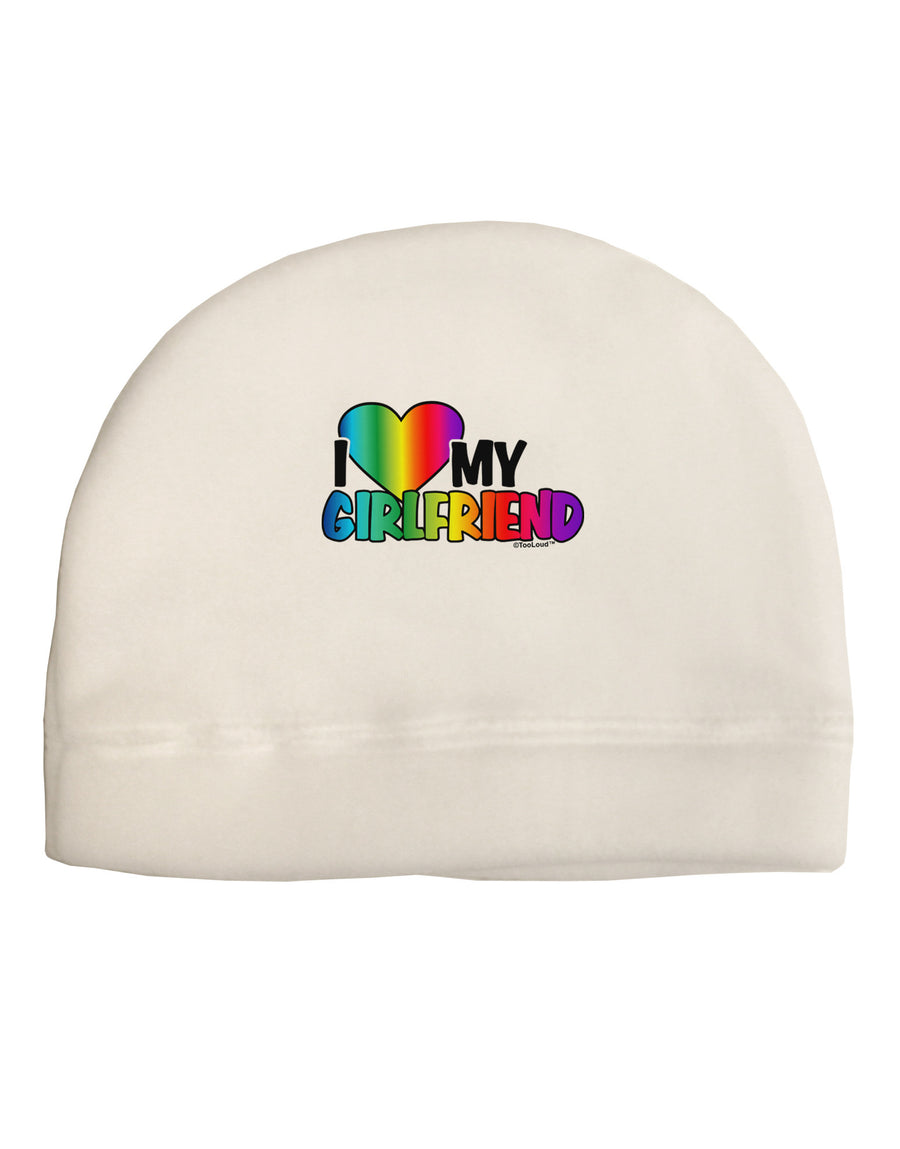 I Heart My Girlfriend - Rainbow Adult Fleece Beanie Cap Hat-Beanie-TooLoud-White-One-Size-Fits-Most-Davson Sales