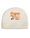 MS - I Am Strong Adult Fleece Beanie Cap Hat-Beanie-TooLoud-White-One-Size-Fits-Most-Davson Sales